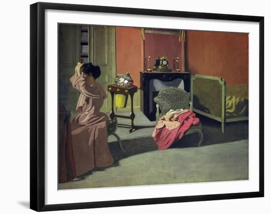 Woman Doing Her Hair-Felix Vallotton-Framed Giclee Print