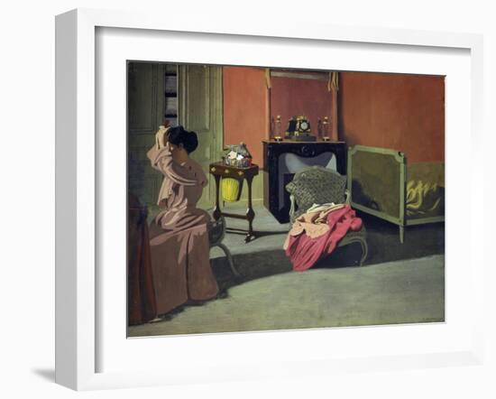 Woman Doing Her Hair-Felix Vallotton-Framed Giclee Print