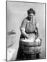 Woman Doing Laundry in Wooden Tub and Metal Washboard, Ca, 1905-null-Mounted Photo