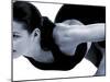 Woman Doing Pushups-null-Mounted Photographic Print