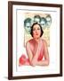 "Woman Dreaming of Beaus,"June 3, 1933-George W. Gage-Framed Giclee Print