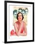 "Woman Dreaming of Beaus,"June 3, 1933-George W. Gage-Framed Giclee Print