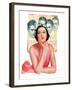 "Woman Dreaming of Beaus,"June 3, 1933-George W. Gage-Framed Giclee Print