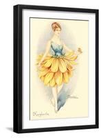 Woman Dressed as Daisy-null-Framed Art Print