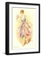 Woman Dressed as Orchid-null-Framed Art Print