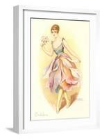 Woman Dressed as Orchid-null-Framed Art Print