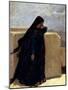 Woman Dressed in Black-Stefano Ussi-Mounted Giclee Print