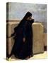 Woman Dressed in Black-Stefano Ussi-Stretched Canvas