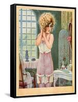 Woman Dressing, Milliere-Maurice Milliere-Framed Stretched Canvas