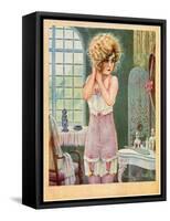 Woman Dressing, Milliere-Maurice Milliere-Framed Stretched Canvas
