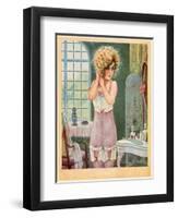 Woman Dressing, Milliere-Maurice Milliere-Framed Art Print