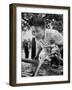 Woman Drinking from a Water Fountain-Yale Joel-Framed Photographic Print