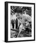 Woman Drinking from a Water Fountain-Yale Joel-Framed Photographic Print