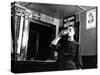 Woman Drinking under Sign, No Beer Sold to Indians, Katherine's Place, Happy Hollow, Fort Peck Dam-Margaret Bourke-White-Stretched Canvas