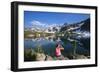 Woman Drinks An Alpine Cocktail, Mirror Lake, Eagle Cap Wilderness Of Wallowa Mts NE Oregon-Ben Herndon-Framed Photographic Print