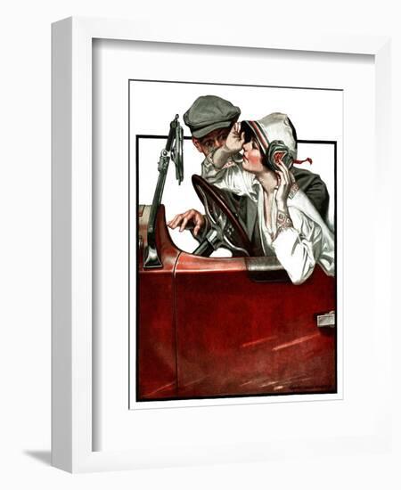 "Woman Driver,"July 21, 1923-Walter Beach Humphrey-Framed Giclee Print