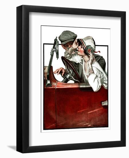 "Woman Driver,"July 21, 1923-Walter Beach Humphrey-Framed Premium Giclee Print