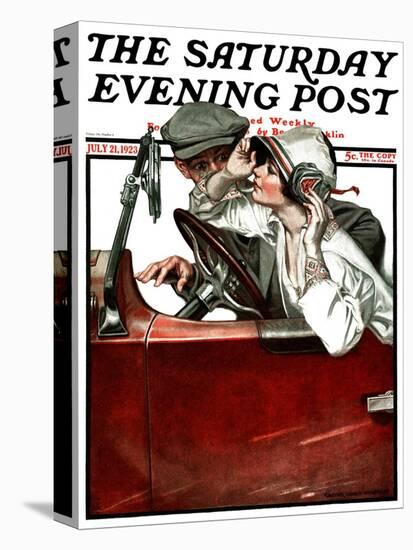 "Woman Driver," Saturday Evening Post Cover, July 21, 1923-Walter Beach Humphrey-Stretched Canvas