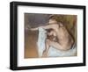 Woman Drying Her Arm, Circa 1884-Edgar Degas-Framed Giclee Print