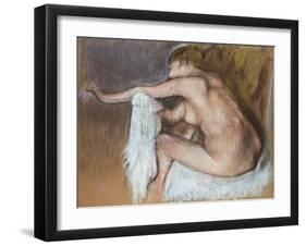 Woman Drying Her Arm, Circa 1884-Edgar Degas-Framed Giclee Print