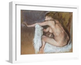 Woman Drying Her Arm, Circa 1884-Edgar Degas-Framed Giclee Print