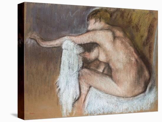 Woman Drying Her Arm, Circa 1884-Edgar Degas-Stretched Canvas
