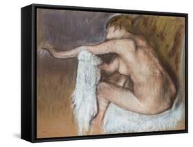 Woman Drying Her Arm, Circa 1884-Edgar Degas-Framed Stretched Canvas