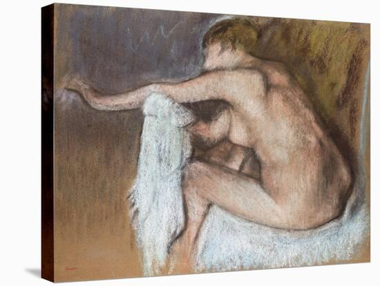 Woman Drying Her Arm, Circa 1884-Edgar Degas-Stretched Canvas