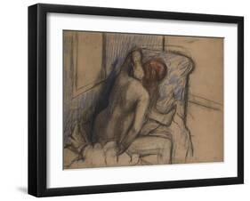 Woman Drying Her Hair, c.1902-Edgar Degas-Framed Giclee Print