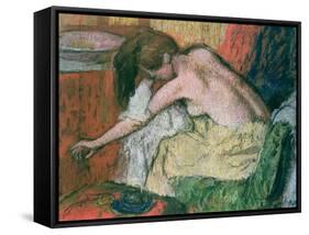Woman Drying Herself, 1888-89-Edgar Degas-Framed Stretched Canvas