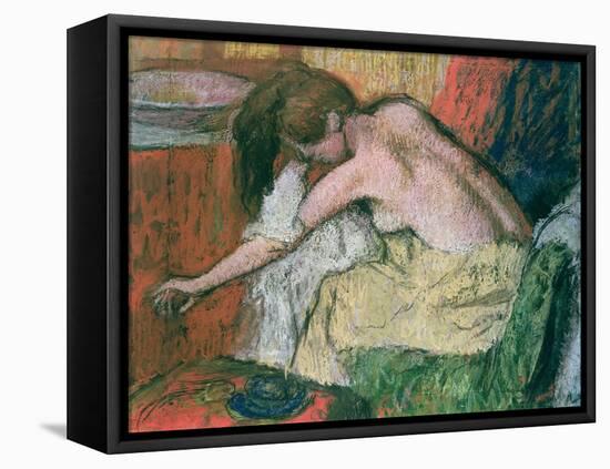 Woman Drying Herself, 1888-89-Edgar Degas-Framed Stretched Canvas