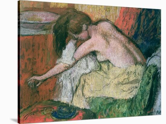 Woman Drying Herself, 1888-89-Edgar Degas-Stretched Canvas