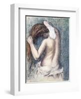 Woman Drying Herself (Femme s'essuyant). Ca. 1906-Edgar Degas-Framed Giclee Print