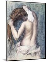 Woman Drying Herself (Femme s'essuyant). Ca. 1906-Edgar Degas-Mounted Giclee Print