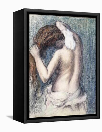 Woman Drying Herself (Femme s'essuyant). Ca. 1906-Edgar Degas-Framed Stretched Canvas