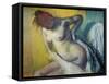 Woman Drying Herself-Edgar Degas-Framed Stretched Canvas