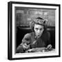 Woman Eating Spaghetti in Restaurant. No.5 of Sequence of 6-Alfred Eisenstaedt-Framed Photographic Print