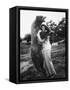 Woman Embraces a Stuffed Bear, Ca. 1940-null-Framed Stretched Canvas