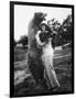 Woman Embraces a Stuffed Bear, Ca. 1940-null-Framed Photographic Print