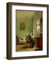 Woman Embroidering, 1812-Georg Friedrich Kersting-Framed Giclee Print