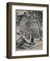 'Woman Emptying a Wheel Barrow', c.1880, (1946)-Camille Pissarro-Framed Giclee Print