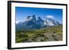 Woman Enjoying the Incredible Mountains of the Torres Del Paine National Park-Michael Runkel-Framed Photographic Print