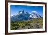 Woman Enjoying the Incredible Mountains of the Torres Del Paine National Park-Michael Runkel-Framed Photographic Print