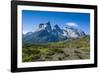 Woman Enjoying the Incredible Mountains of the Torres Del Paine National Park-Michael Runkel-Framed Photographic Print