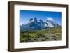 Woman Enjoying the Incredible Mountains of the Torres Del Paine National Park-Michael Runkel-Framed Premium Photographic Print