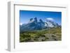 Woman Enjoying the Incredible Mountains of the Torres Del Paine National Park-Michael Runkel-Framed Premium Photographic Print