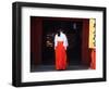 Woman Enters the Tsurugaoka Hachimangu Shrine, Kamakura, Japan-Nancy & Steve Ross-Framed Photographic Print