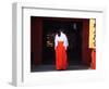 Woman Enters the Tsurugaoka Hachimangu Shrine, Kamakura, Japan-Nancy & Steve Ross-Framed Photographic Print