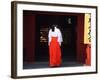 Woman Enters the Tsurugaoka Hachimangu Shrine, Kamakura, Japan-Nancy & Steve Ross-Framed Photographic Print