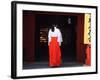 Woman Enters the Tsurugaoka Hachimangu Shrine, Kamakura, Japan-Nancy & Steve Ross-Framed Photographic Print